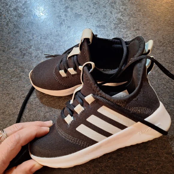 Adidas Kids Black and White Sneakers - Picture 3 of 6